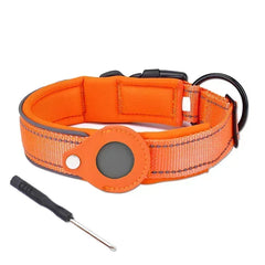 Anti-Lost Dog Collar Waterproof Airtag Protective Case Reflective Pet Necklace - PeticaDeals