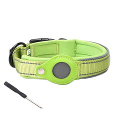 Anti-Lost Dog Collar Waterproof Airtag Protective Case Reflective Pet Necklace - PeticaDeals