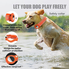 Anti-Lost Dog Collar Waterproof Airtag Protective Case Reflective Pet Necklace - PeticaDeals