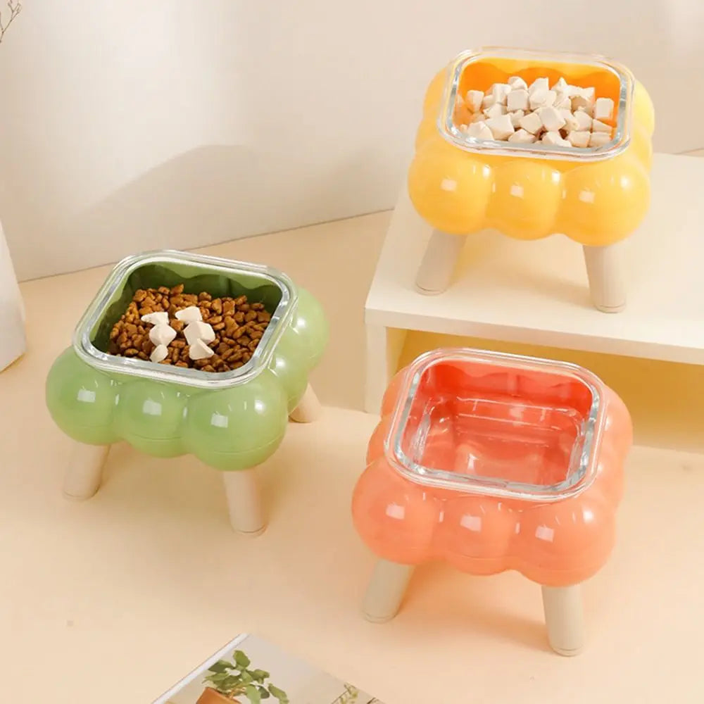 Anti-Slip Cat Food Water Bowl Detachable Anti Vomiting Pet High Footed Bowl Anti Overturning - PeticaDeals