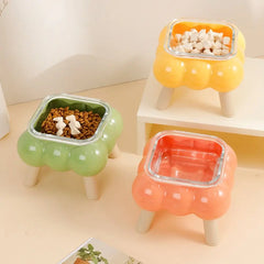 Anti-Slip Cat Food Water Bowl Detachable Anti Vomiting Pet High Footed Bowl Anti Overturning - PeticaDeals