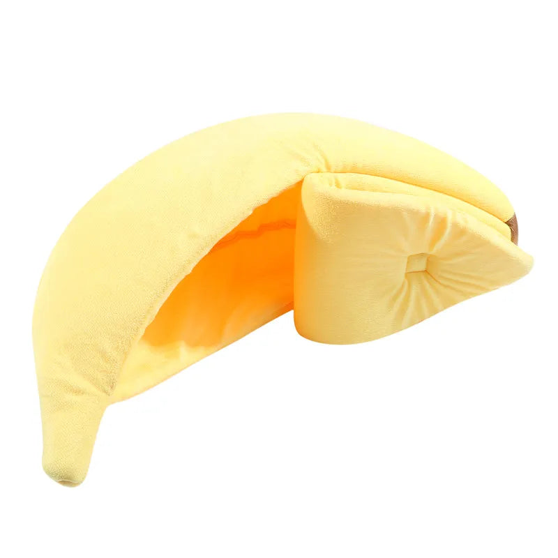 Banana Cat Bed Cute Cozy - PeticaDeals
