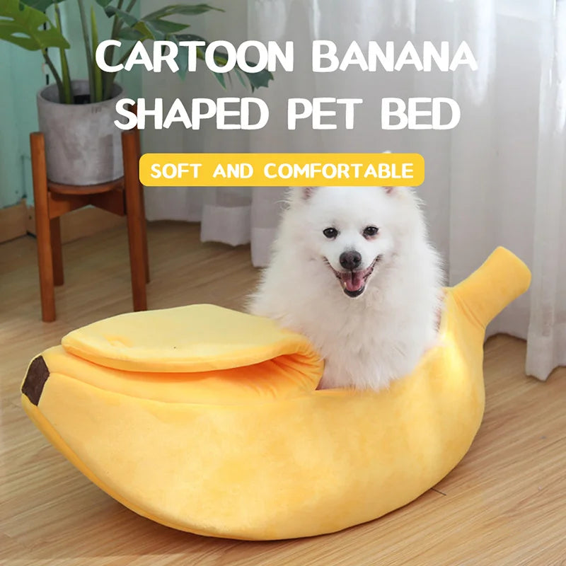 Banana Cat Bed Cute Cozy - PeticaDeals