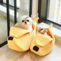 Banana Cat Bed Cute Cozy - PeticaDeals