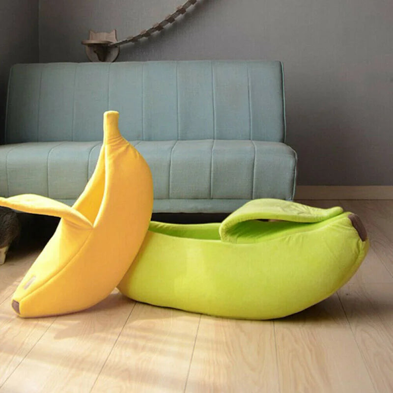 Banana Cat Bed Cute Cozy - PeticaDeals