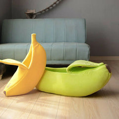Banana Cat Bed Cute Cozy - PeticaDeals