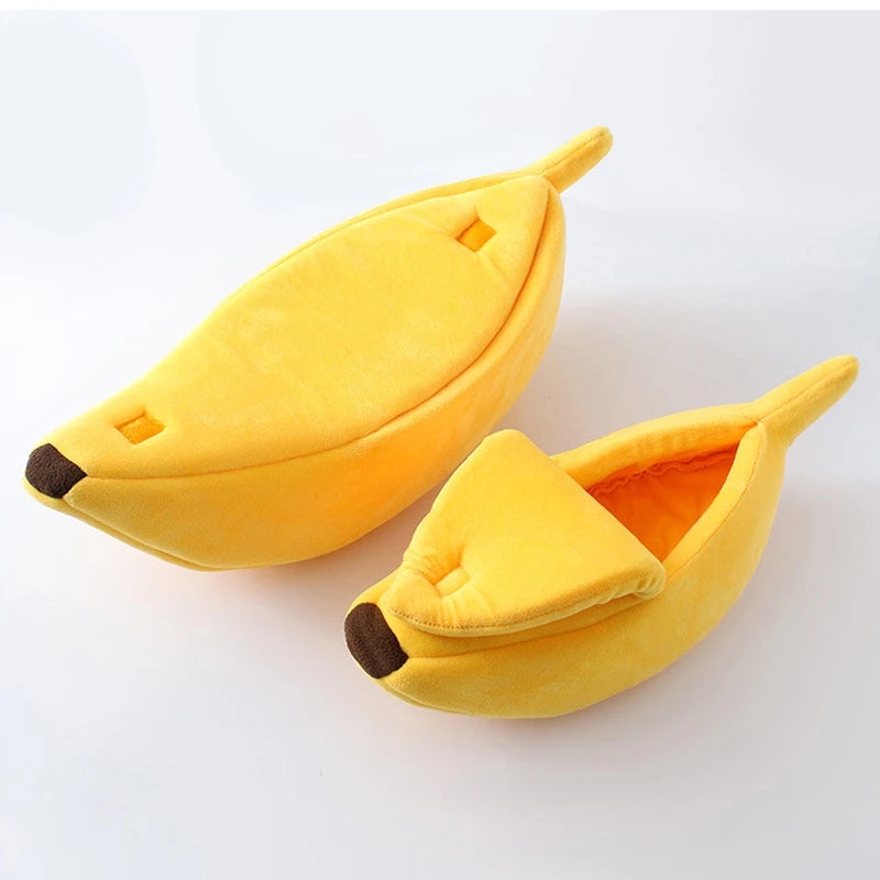 Banana Cat Bed Cute Cozy - PeticaDeals