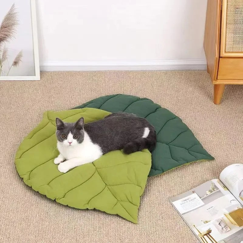Bed Mats Soft Cotton Leaf-Shaped Kitten Cat Puppy Dog - PeticaDeals