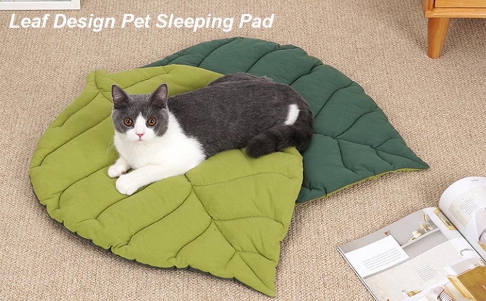 Bed Mats Soft Cotton Leaf-Shaped Kitten Cat Puppy Dog - PeticaDeals