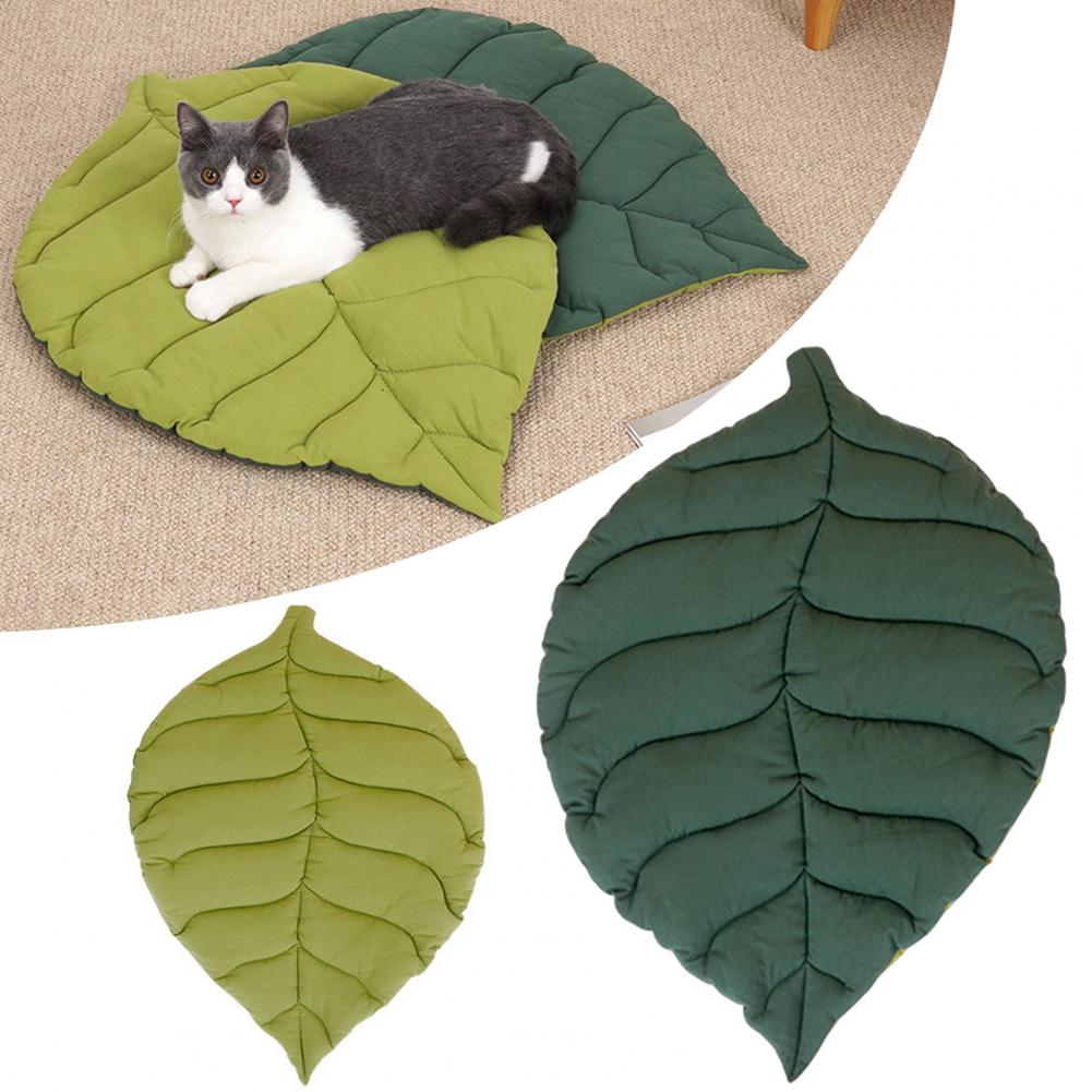 Bed Mats Soft Cotton Leaf-Shaped Kitten Cat Puppy Dog - PeticaDeals