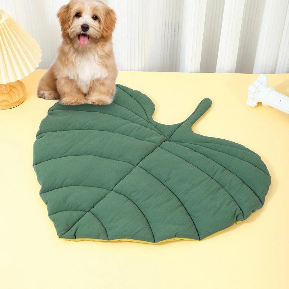 Bed Mats Soft Cotton Leaf-Shaped Kitten Cat Puppy Dog - PeticaDeals