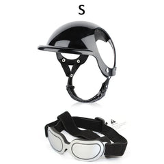 Bicycle Motorcycle Helmet with Sunglasses Dog Cat - PeticaDeals