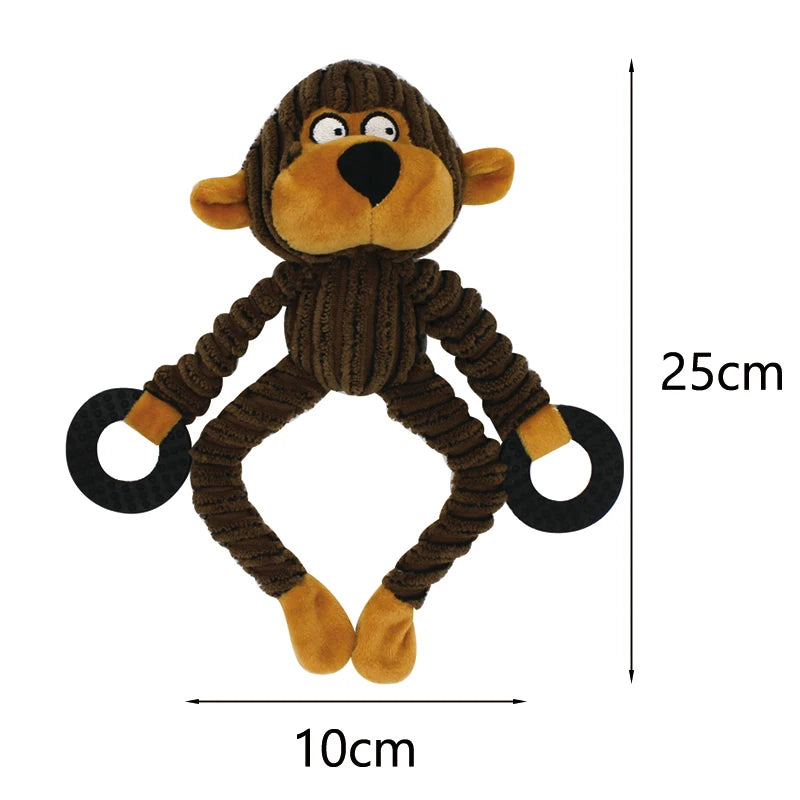 Bite Resistant Dog Chew Toy Plush Stuffed Pet Squeak - PeticaDeals