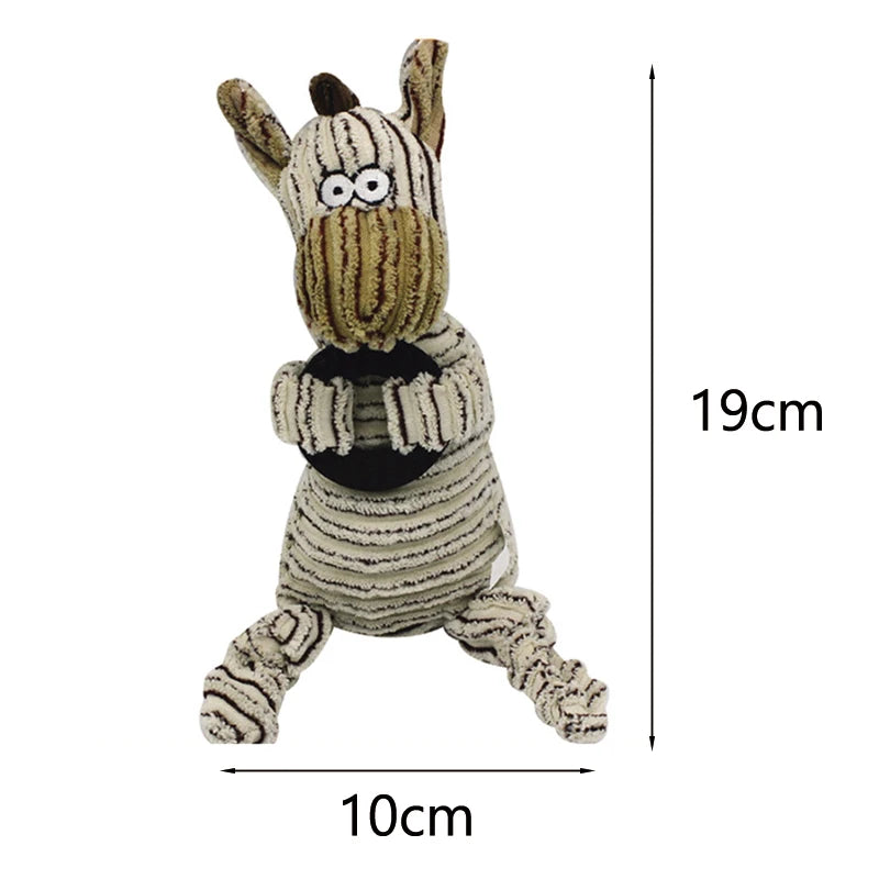 Bite Resistant Dog Chew Toy Plush Stuffed Pet Squeak - PeticaDeals