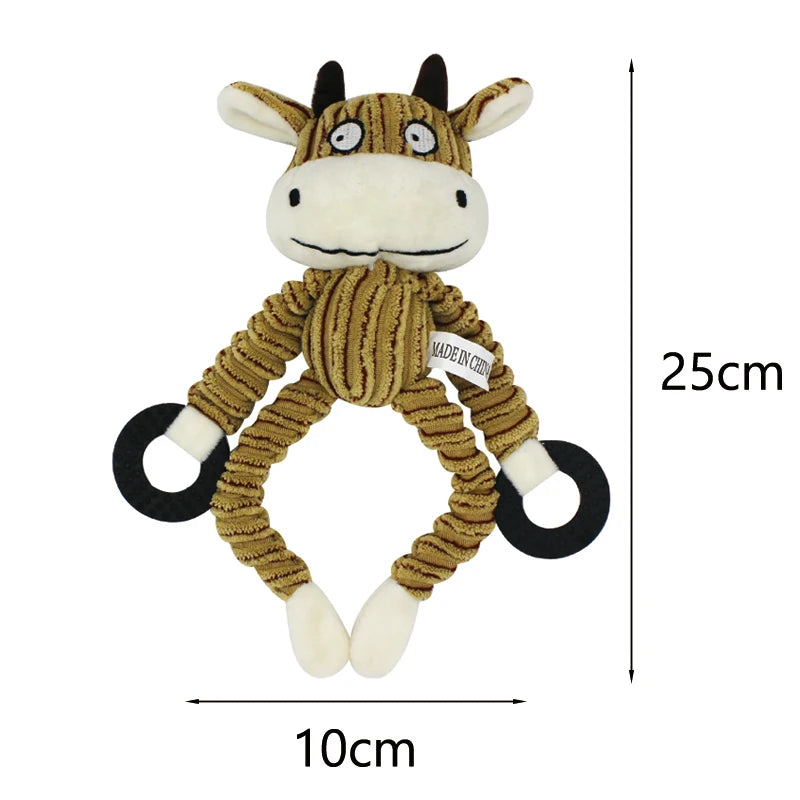 Bite Resistant Dog Chew Toy Plush Stuffed Pet Squeak - PeticaDeals