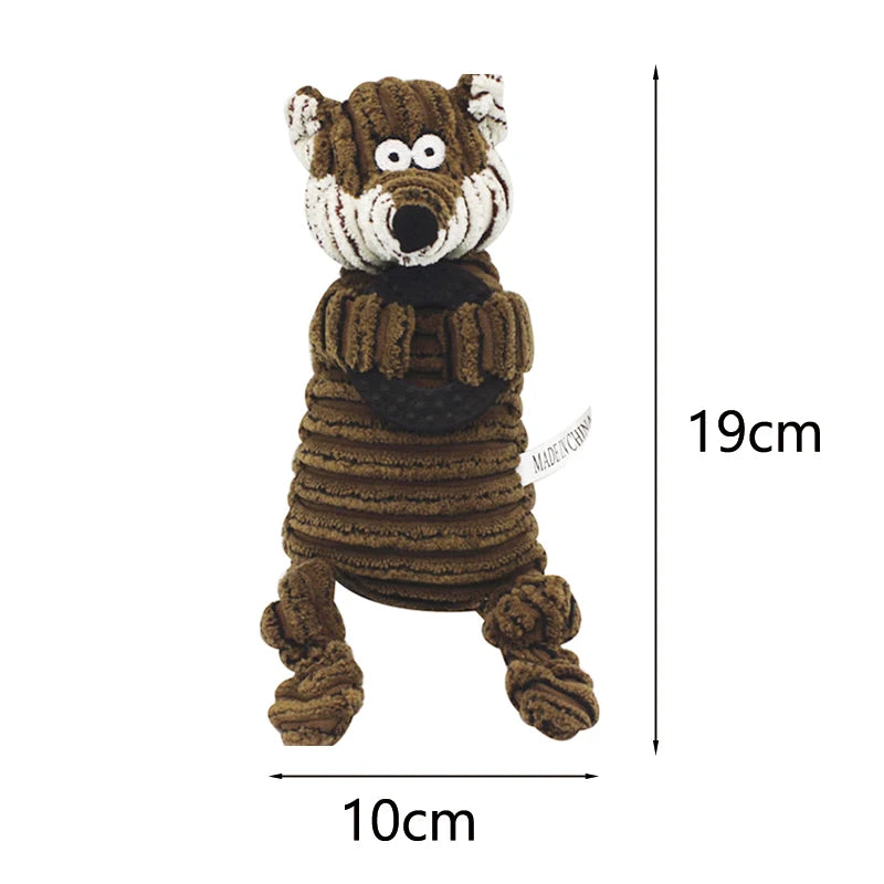 Bite Resistant Dog Chew Toy Plush Stuffed Pet Squeak - PeticaDeals