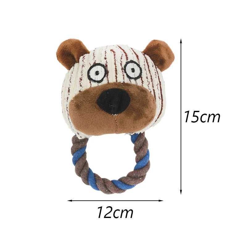 Bite Resistant Dog Chew Toy Plush Stuffed Pet Squeak - PeticaDeals