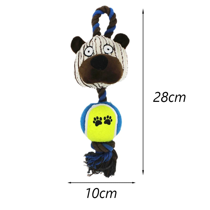 Bite Resistant Dog Chew Toy Plush Stuffed Pet Squeak - PeticaDeals