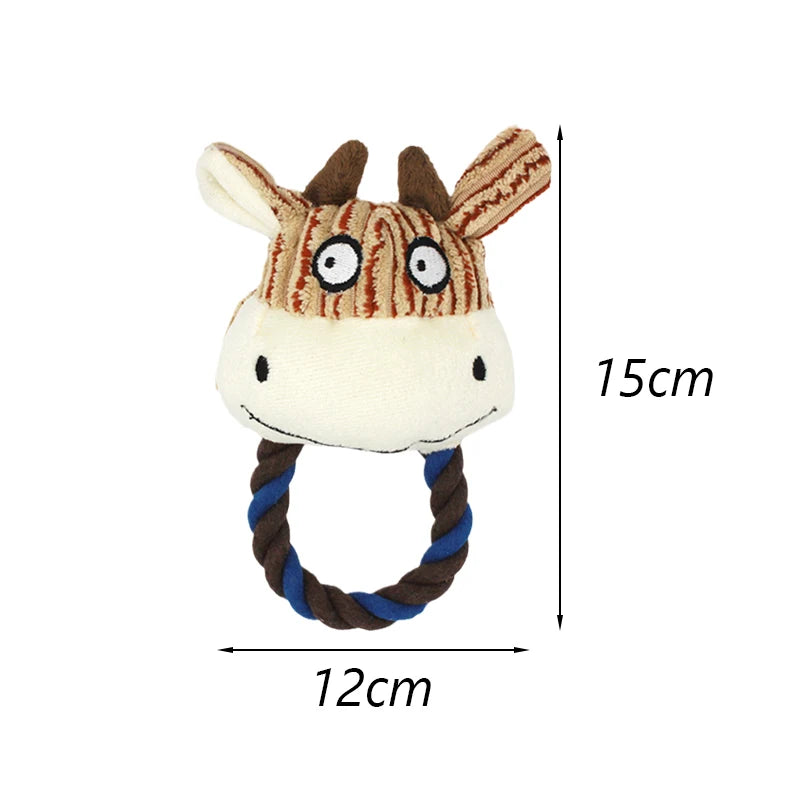 Bite Resistant Dog Chew Toy Plush Stuffed Pet Squeak - PeticaDeals