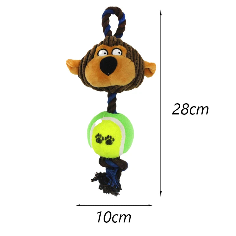Bite Resistant Dog Chew Toy Plush Stuffed Pet Squeak - PeticaDeals
