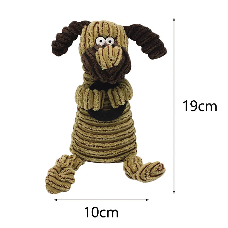 Bite Resistant Dog Chew Toy Plush Stuffed Pet Squeak - PeticaDeals