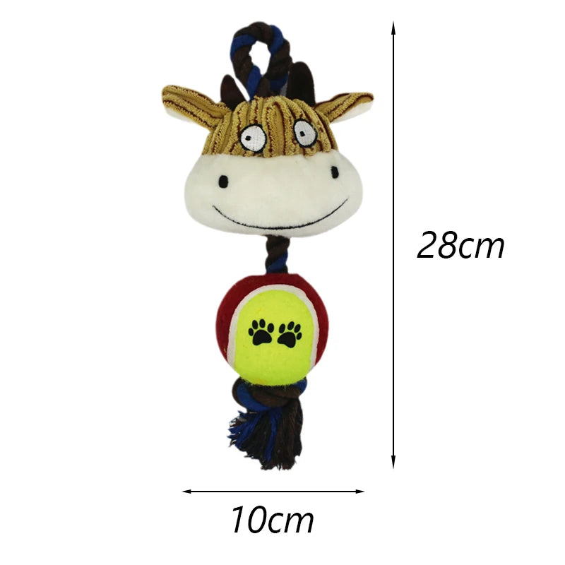 Bite Resistant Dog Chew Toy Plush Stuffed Pet Squeak - PeticaDeals