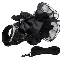 Bowknot Cat Dog Harness Leash Set - PeticaDeals