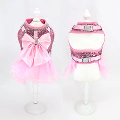 Bowknot Cat Dog Harness Leash Set - PeticaDeals