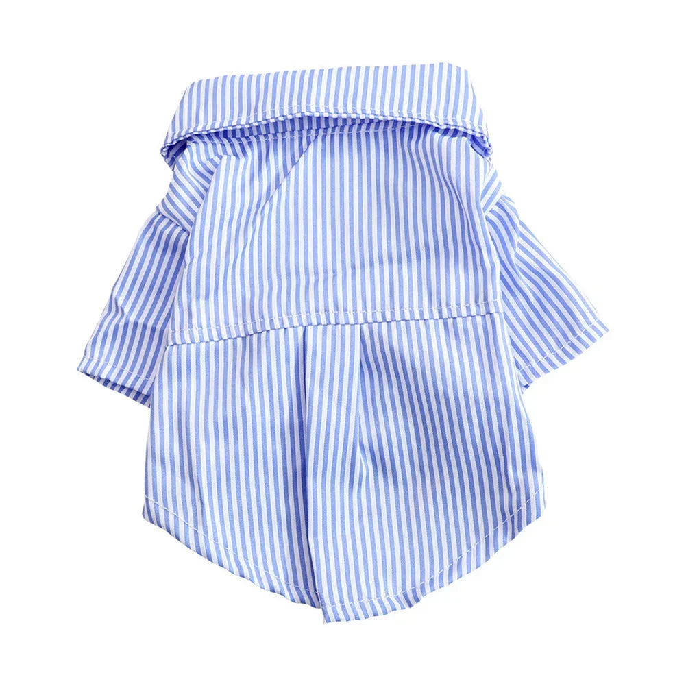 Bowknot Striped Shirts for Dogs Clothing Cat - PeticaDeals