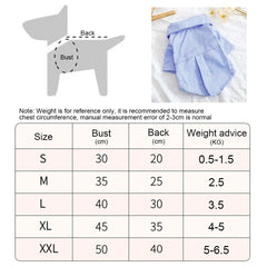Bowknot Striped Shirts for Dogs Clothing Cat - PeticaDeals