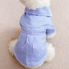 Bowknot Striped Shirts for Dogs Clothing Cat - PeticaDeals