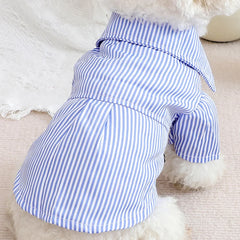 Bowknot Striped Shirts for Dogs Clothing Cat - PeticaDeals