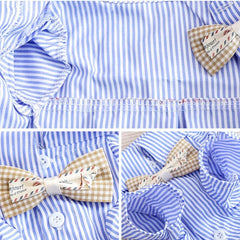 Bowknot Striped Shirts for Dogs Clothing Cat - PeticaDeals