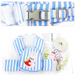 Breathable Mesh Pet Harness Leash Chest Strap Snack Bag - PeticaDeals