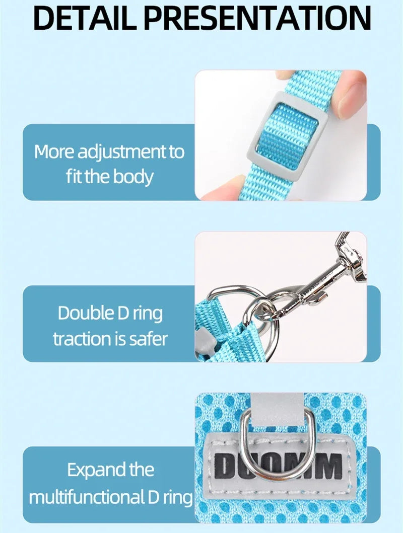 Breathable Reflective Harness for Cats & Small Dogs - PeticaDeals