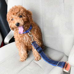 Camouflage Denim Pet Dog Car Safety Seat Belt Restraint Lead Travel Leash Adjustable - PeticaDeals