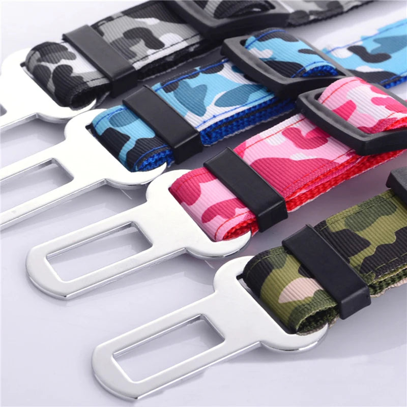 Camouflage Denim Pet Dog Car Safety Seat Belt Restraint Lead Travel Leash Adjustable - PeticaDeals
