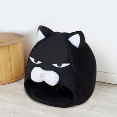 Cartoon Cat bed Fleece Lovely Cat House - PeticaDeals