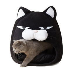Cartoon Cat bed Fleece Lovely Cat House - PeticaDeals