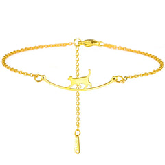 Cat Anklet for Women Adjustable Foot Ankle Bracelet - PeticaDeals