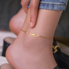 Cat Anklet for Women Adjustable Foot Ankle Bracelet - PeticaDeals