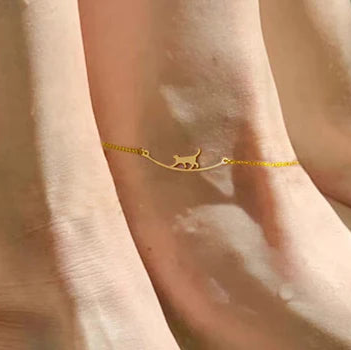 Cat Anklet for Women Adjustable Foot Ankle Bracelet - PeticaDeals