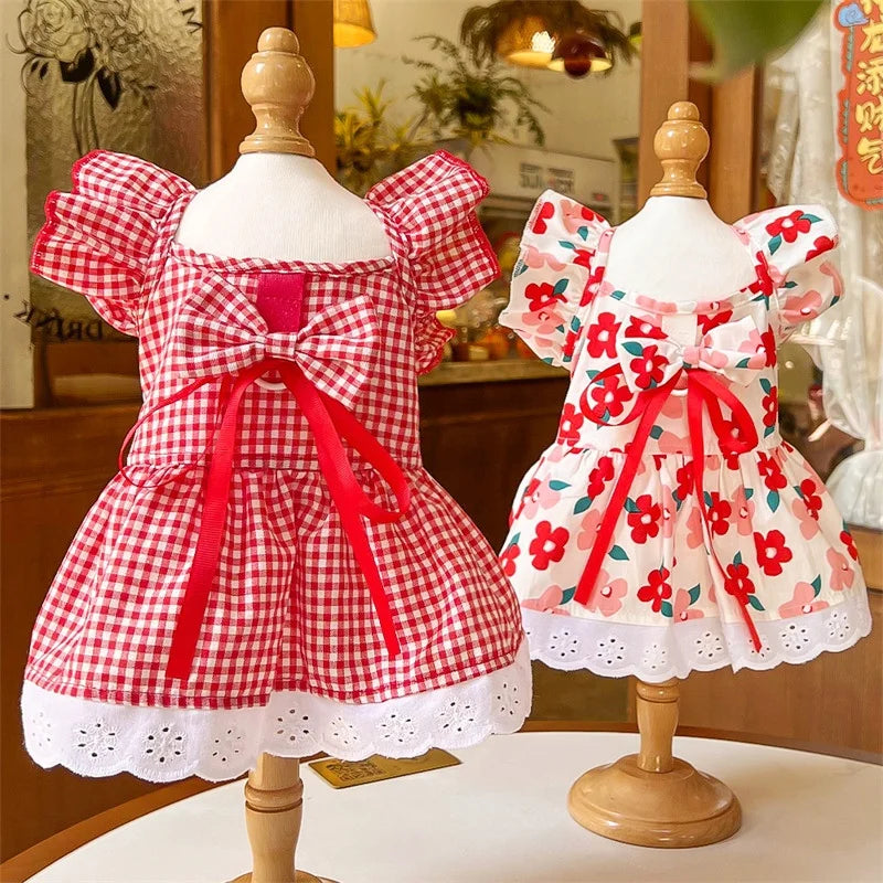 Cat Dog Dress Summer Flying Sleeve - PeticaDeals