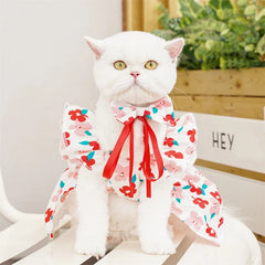 Cat Dog Dress Summer Flying Sleeve - PeticaDeals