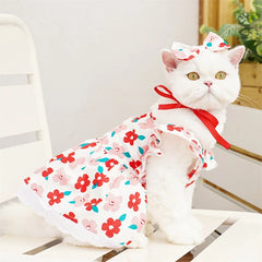 Cat Dog Dress Summer Flying Sleeve - PeticaDeals