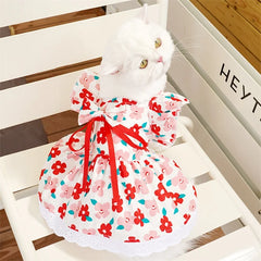 Cat Dog Dress Summer Flying Sleeve - PeticaDeals