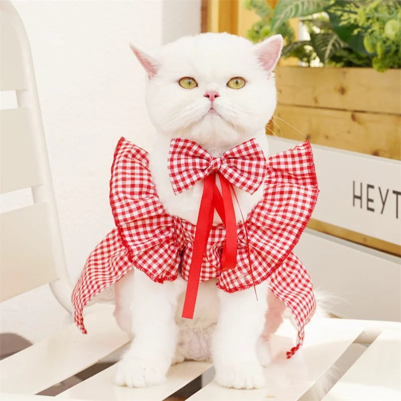 Cat Dog Dress Summer Flying Sleeve - PeticaDeals