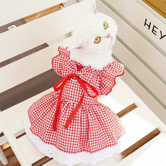 Cat Dog Dress Summer Flying Sleeve - PeticaDeals