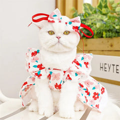 Cat Dog Dress Summer Flying Sleeve - PeticaDeals