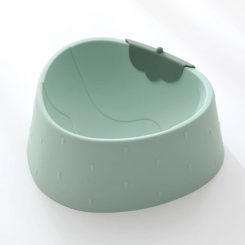 Cat Dog Feeding Food Bowls Water Bowl Puppy Shock-proof Non-slip Lovely Strawberry Shape Feeder Slow Food Dish - PeticaDeals